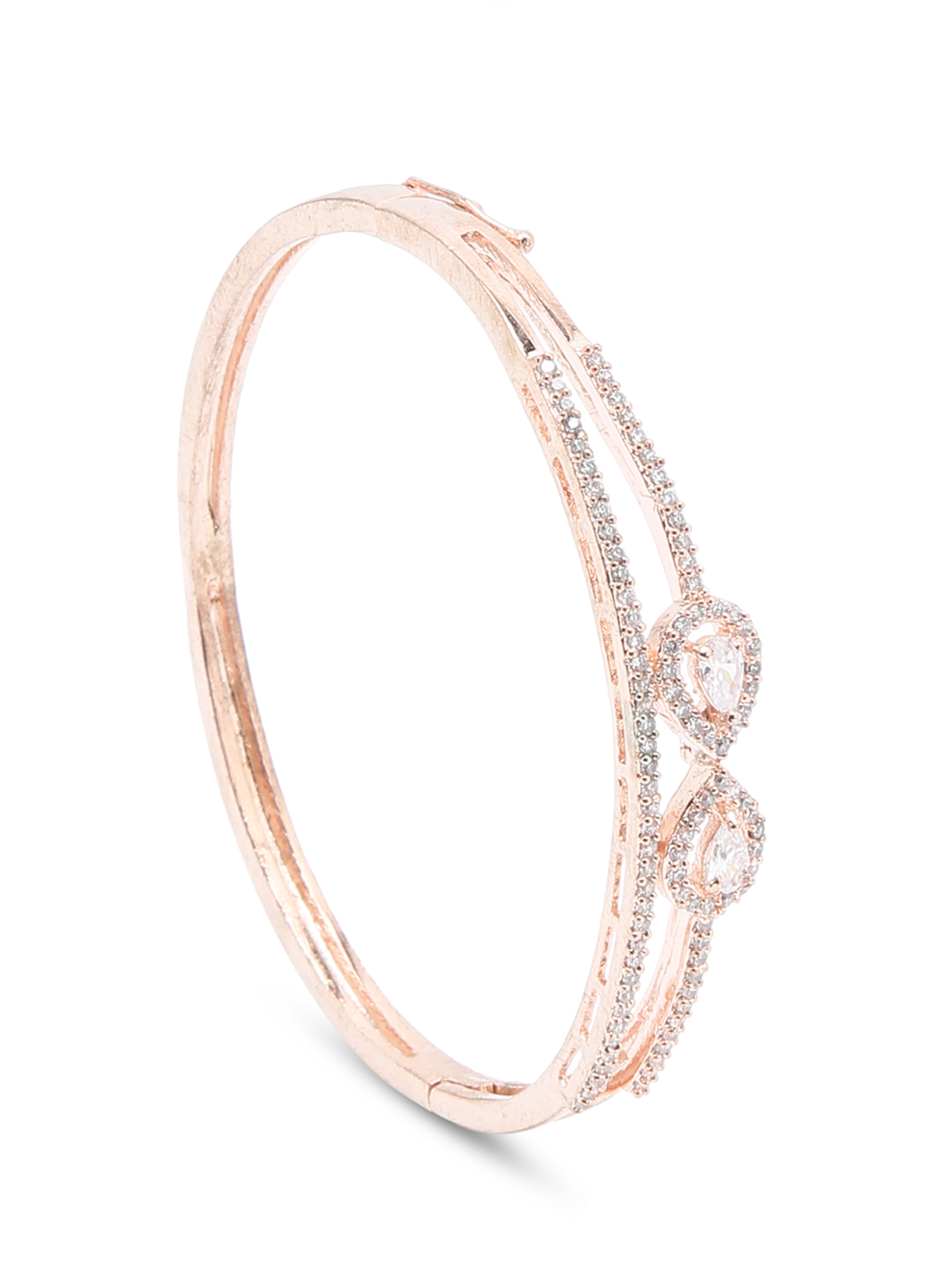 YouBella Jewellery Celebrity Inspired Gold Plated American Diamond Bracelet for Girls and Women